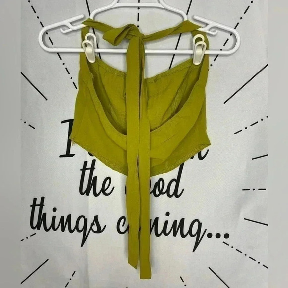 Pretty Little Thing Shape Lime Halter neck Tie Detail Corset - Picture 5 of 7